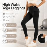 Darrahopens Sports & Fitness > Exercise, Gym & Fitness > Yoga & Pilates Black M Size Women's High Waist Yoga Leggings with Mesh Side Pockets - Squat Proof, Peach Hip Lift, Breathable Stretch Fabric for Gym Running 、Pilates Wea and Daily Wear In Australia - Darrahopens