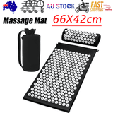 Darrahopens Sports & Fitness > Exercise, Gym & Fitness > Yoga & Pilates Black Massage Acupressure Mat Yoga Sit Lying Mats Pain Stress Soreness Relax AU NEW