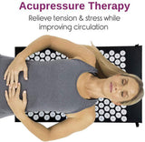 Darrahopens Sports & Fitness > Exercise, Gym & Fitness > Yoga & Pilates Black Massage Acupressure Mat Yoga Sit Lying Mats Pain Stress Soreness Relax AU NEW