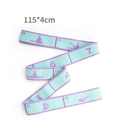 Darrahopens Sports & Fitness > Exercise, Gym & Fitness > Yoga & Pilates Blue and Purple 9-Loop Yoga Stretch Strap - Numbered Band for Flexibility and Physical Therapy
