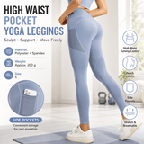 Darrahopens Sports & Fitness > Exercise, Gym & Fitness > Yoga & Pilates Blue S Size Women's High Waist Yoga Leggings with Mesh Side Pockets - Squat Proof, Peach Hip Lift, Breathable Stretch Fabric for Gym Running 、Pilates Wea and Daily Wear In Australia - Darrahopens