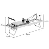 Darrahopens Sports & Fitness > Exercise, Gym & Fitness > Yoga & Pilates Eeeza Foldable Pilates Reformer, Silent Resistance with Adjustable Steel Frame