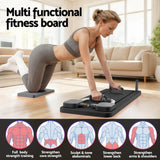 Darrahopens Sports & Fitness > Exercise, Gym & Fitness > Yoga & Pilates Everfit Pilates Reformer Abdominal Exercise Board Push Up Set Fitness Black
