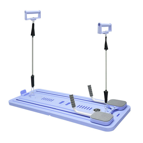 Darrahopens Sports & Fitness > Exercise, Gym & Fitness > Yoga & Pilates Foldable Pilates Board Reformer 4 in 1 Multifunctional Core Exercise Set Ab Trainer with Timer and Phone Stand for Indoor Outdoor Full Body Fitness Home