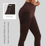 Darrahopens Sports & Fitness > Exercise, Gym & Fitness > Yoga & Pilates Grey L Size Women's High Waist Yoga Leggings with Mesh Side Pockets - Squat Proof, Peach Hip Lift, Breathable Stretch Fabric for Gym Running 、Pilates Wea and Daily Wear In Australia - Darrahopens