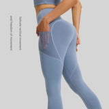 Darrahopens Sports & Fitness > Exercise, Gym & Fitness > Yoga & Pilates Grey XXL Size Women's High Waist Yoga Leggings with Mesh Side Pockets - Squat Proof, Peach Hip Lift, Breathable Stretch Fabric for Gym Running 、Pilates Wea and Daily Wear In Australia - Darrahopens