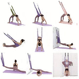 Darrahopens Sports & Fitness > Exercise, Gym & Fitness > Yoga & Pilates Hanging Fitness Resistance Band: 4-Step Installation, Full-Body Stretching & Strength Training at Home(BLUE)