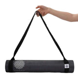 Mandala Yoga Mat Premium Bundle, Includes Yoga Mat 188cm H x 61cm W, Yoga Strap & Steel Hydration Bottle - Black In Australia - Darrahopens