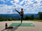 Darrahopens Sports & Fitness > Exercise, Gym & Fitness > Yoga & Pilates Mandala Yoga Mat Premium Bundle, Includes Yoga Mat 188cm H x 61cm W, Yoga Strap & Steel Hydration Bottle - Jade Green In Australia - Darrahopens
