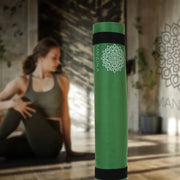 Darrahopens Sports & Fitness > Exercise, Gym & Fitness > Yoga & Pilates Mandala Yoga Mat Premium Bundle, Includes Yoga Mat 188cm H x 61cm W, Yoga Strap & Steel Hydration Bottle - Jade Green In Australia - Darrahopens