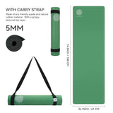 Mandala Yoga Mat Premium Bundle, Includes Yoga Mat 188cm H x 61cm W, Yoga Strap & Steel Hydration Bottle - Jade Green In Australia - Darrahopens