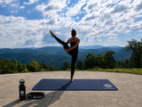 Darrahopens Sports & Fitness > Exercise, Gym & Fitness > Yoga & Pilates Mandala Yoga Mat Premium Bundle, Includes Yoga Mat 188cm H x 61cm W, Yoga Strap & Steel Hydration Bottle - Midnight Blue In Australia - Darrahopens