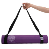 Darrahopens Sports & Fitness > Exercise, Gym & Fitness > Yoga & Pilates Mandala Yoga Mat Premium Bundle, Includes Yoga Mat 188cm H x 61cm W, Yoga Strap & Steel Hydration Bottle - Purple In Australia - Darrahopens