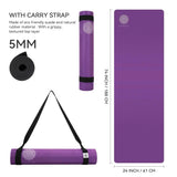 Mandala Yoga Mat Premium Bundle, Includes Yoga Mat 188cm H x 61cm W, Yoga Strap & Steel Hydration Bottle - Purple In Australia - Darrahopens