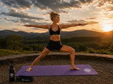Darrahopens Sports & Fitness > Exercise, Gym & Fitness > Yoga & Pilates Mandala Yoga Mat Premium Bundle, Includes Yoga Mat 188cm H x 61cm W, Yoga Strap & Steel Hydration Bottle - Purple In Australia - Darrahopens