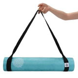 Mandala Yoga Mat Premium Bundle, Includes Yoga Mat 188cm H x 61cm W, Yoga Strap & Steel Hydration Bottle - Teal In Australia - Darrahopens