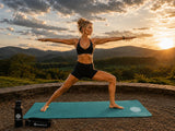 Darrahopens Sports & Fitness > Exercise, Gym & Fitness > Yoga & Pilates Mandala Yoga Mat Premium Bundle, Includes Yoga Mat 188cm H x 61cm W, Yoga Strap & Steel Hydration Bottle - Teal In Australia - Darrahopens