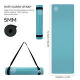 Mandala Yoga Mat Premium Bundle, Includes Yoga Mat 188cm H x 61cm W, Yoga Strap & Steel Hydration Bottle - Teal In Australia - Darrahopens