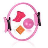 Darrahopens Sports & Fitness > Exercise, Gym & Fitness > Yoga & Pilates Pilates Ring Kit – Pilates 14" Magic Circle, 9" Mini Exercise Ball for Inner Thighs, Arms & Core Toning – Home Pilates Fitness Ring Workout Set for Women Beginner Starter kit