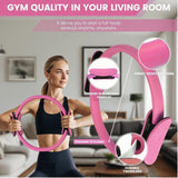 Darrahopens Sports & Fitness > Exercise, Gym & Fitness > Yoga & Pilates Pilates Ring Kit – Pilates 14" Magic Circle, 9" Mini Exercise Ball for Inner Thighs, Arms & Core Toning – Home Pilates Fitness Ring Workout Set for Women Beginner Starter kit