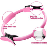 Darrahopens Sports & Fitness > Exercise, Gym & Fitness > Yoga & Pilates Pilates Ring Kit – Pilates 14" Magic Circle, 9" Mini Exercise Ball for Inner Thighs, Arms & Core Toning – Home Pilates Fitness Ring Workout Set for Women Beginner Starter kit