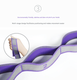Darrahopens Sports & Fitness > Exercise, Gym & Fitness > Yoga & Pilates Pink 9-Loop Yoga Stretch Strap - Numbered Band for Flexibility and Physical Therapy