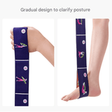 Darrahopens Sports & Fitness > Exercise, Gym & Fitness > Yoga & Pilates Pink Instructional Yoga Stretch Strap with Embroidered Pose Guide - 11-Loop Flexibility Band