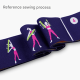 Darrahopens Sports & Fitness > Exercise, Gym & Fitness > Yoga & Pilates Pink Instructional Yoga Stretch Strap with Embroidered Pose Guide - 11-Loop Flexibility Band