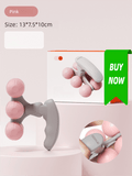 Darrahopens Sports & Fitness > Exercise, Gym & Fitness > Yoga & Pilates Pink Portable 6-Wheel Massage Roller – Quiet, Compact Muscle Relief Tool for Neck, Back, Legs & Shoulders