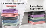 Darrahopens Sports & Fitness > Exercise, Gym & Fitness > Yoga & Pilates Portable Foldable Yoga Mat – Dual-Sided Non-Slip TPE Exercise Mat for Yoga, Pilates, Kids Nap & Travel (Black) | Other Colors Available in Store