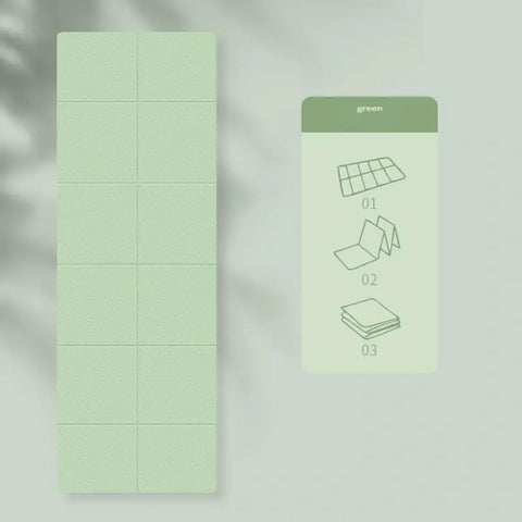 Darrahopens Sports & Fitness > Exercise, Gym & Fitness > Yoga & Pilates Portable Foldable Yoga Mat – Dual-Sided Non-Slip TPE Exercise Mat for Yoga, Pilates, Kids Nap & Travel (Green) | Other Colors Available in Store