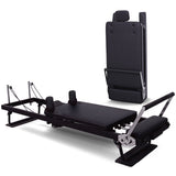 Darrahopens Sports & Fitness > Exercise, Gym & Fitness > Yoga & Pilates Powertrain Aria Steel Foldable Pilates Board Reformer Multifunctional Core Exercise Set Ab Trainer With Platform Extender Sitting Box Jumpboard And Footbar For Indoor Outdoor Full Body Fitness Home