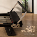 Darrahopens Sports & Fitness > Exercise, Gym & Fitness > Yoga & Pilates Powertrain Aria Steel Foldable Pilates Board Reformer Multifunctional Core Exercise Set Ab Trainer With Platform Extender Sitting Box Jumpboard And Footbar For Indoor Outdoor Full Body Fitness Home