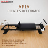 Darrahopens Sports & Fitness > Exercise, Gym & Fitness > Yoga & Pilates Powertrain Aria Steel Foldable Pilates Board Reformer Multifunctional Core Exercise Set Ab Trainer With Platform Extender Sitting Box Jumpboard And Footbar For Indoor Outdoor Full Body Fitness Home