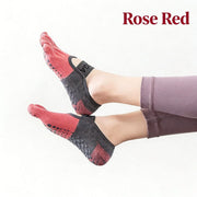 Darrahopens Sports & Fitness > Exercise, Gym & Fitness > Yoga & Pilates Professional five-toe yoga socks | Full-sole PVC anti-slip particles | Breathable and form-fitting | Multiple colors available | A must-have for indoor workouts(Rose Pink)