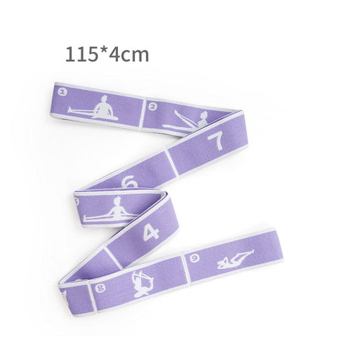 Darrahopens Sports & Fitness > Exercise, Gym & Fitness > Yoga & Pilates Purple 9-Loop Yoga Stretch Strap - Numbered Band for Flexibility and Physical Therapy