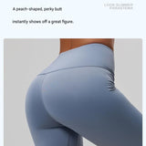 Darrahopens Sports & Fitness > Exercise, Gym & Fitness > Yoga & Pilates Purple M Size Women's High Waist 3/4 Yoga Leggings - Peach Hip Lift Design, Breathable Stretch Fabric for Gym Running and Daily Wear