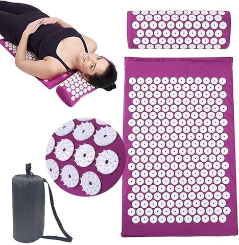 Darrahopens Sports & Fitness > Exercise, Gym & Fitness > Yoga & Pilates Purple Massage Acupressure Mat Yoga Sit Lying Mats Pain Stress Soreness Relax AU NEW