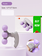 Darrahopens Sports & Fitness > Exercise, Gym & Fitness > Yoga & Pilates Purple Portable 6-Wheel Massage Roller – Quiet, Compact Muscle Relief Tool for Neck, Back, Legs & Shoulders