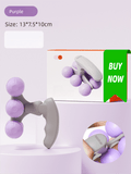 Darrahopens Sports & Fitness > Exercise, Gym & Fitness > Yoga & Pilates Purple Portable 6-Wheel Massage Roller – Quiet, Compact Muscle Relief Tool for Neck, Back, Legs & Shoulders