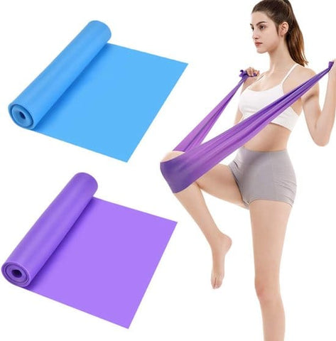 Darrahopens Sports & Fitness > Exercise, Gym & Fitness > Yoga & Pilates Set of 2 resistance bands - 1.5 m x 15 cm - Stretchable bands for yoga, pilates, strength training, physiotherapy and rehabilitation