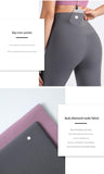 Darrahopens Sports & Fitness > Exercise, Gym & Fitness > Yoga & Pilates Size L Smoky Gray High-Waisted Seamless Yoga Pants for Women - Tummy Control, Butt Lifting & Back Waistband Pocket