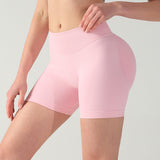 Darrahopens Sports & Fitness > Exercise, Gym & Fitness > Yoga & Pilates XL Black High-Elastic Hip Yoga Shorts - Seamless Mid-Intensity Pilates Workout Shorts