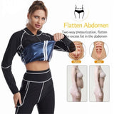 Darrahopens Sports & Fitness > Exercise, Gym & Fitness > Yoga & Pilates XL Size Black and Blue Women's Workout Sauna Sweat Suit Set: Long Sleeve & Leggings - High Elasticity Compression Shapewear for Weight Loss & Yoga