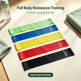 Darrahopens Sports & Fitness > Exercise, Gym & Fitness > Yoga & Pilates Yoga Cat TPE Resistance Bands Set 5 Colors Tension ring black 600*50*1.1-40 pounds In Australia - Darrahopens