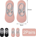 Darrahopens Sports & Fitness > Exercise, Gym & Fitness > Yoga & Pilates Yoga socks (2 pairs) - Non-slip socks - Women's non-slip yoga socks - Sizes 35-41 - Women's Pilates socks, non-slip - Fitness non-slip - Suitable for Pilates, Dance, Fitness
