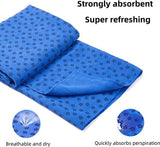 Darrahopens Sports & Fitness > Exercise, Gym & Fitness > Yoga & Pilates Yoga towel - Moisture-regulating and non-slip - Yoga towel - Quick-drying yoga mat fabric - Breathable yoga mat with mesh storage bag - Suitable for hot yoga, pilates and fitness - Blue