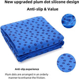 Darrahopens Sports & Fitness > Exercise, Gym & Fitness > Yoga & Pilates Yoga towel - Moisture-regulating and non-slip - Yoga towel - Quick-drying yoga mat fabric - Breathable yoga mat with mesh storage bag - Suitable for hot yoga, pilates and fitness - Blue