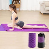 Darrahopens Sports & Fitness > Exercise, Gym & Fitness > Yoga & Pilates Yoga towel - Yoga towel - Yoga towel - Moisture-regulating and non-slip - Yoga towel - Quick-drying yoga mat fabric - Breathable yoga mat with mesh storage bag - Suitable for hot yoga, pilates and fitness - Purple