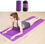 Darrahopens Sports & Fitness > Exercise, Gym & Fitness > Yoga & Pilates Yoga towel - Yoga towel - Yoga towel - Moisture-regulating and non-slip - Yoga towel - Quick-drying yoga mat fabric - Breathable yoga mat with mesh storage bag - Suitable for hot yoga, pilates and fitness - Purple